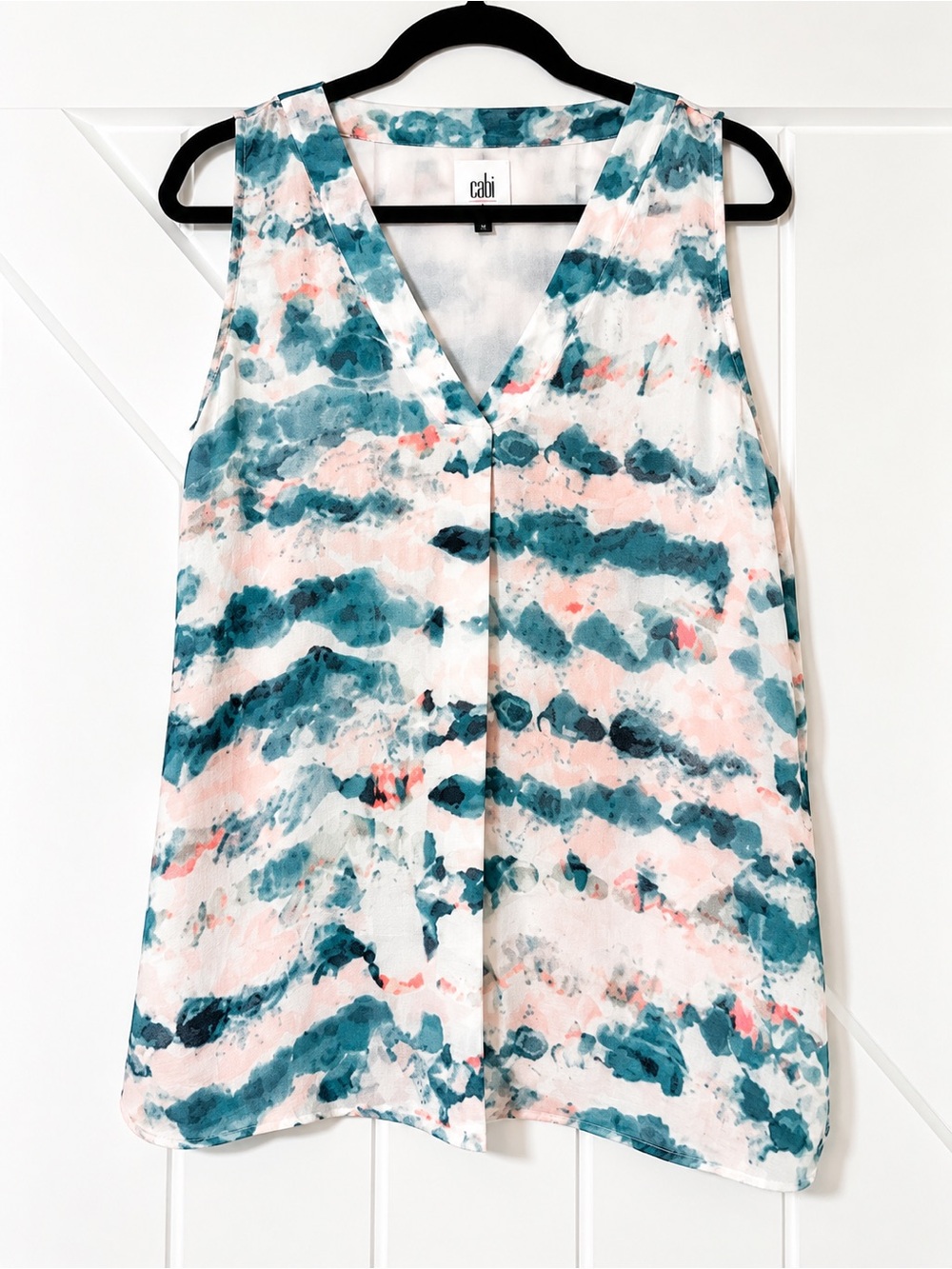 Cabi Flowy Gelato Watercolor Top Medium Blouse Sleeveless